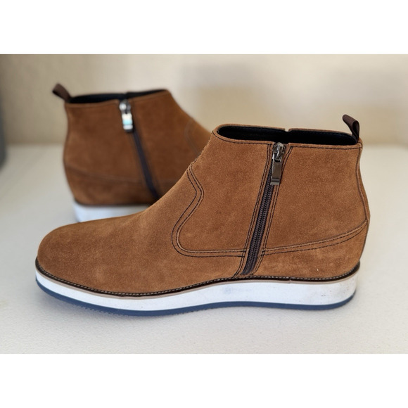 CALTO Mens 10 Invisible Height Increasing Elevator Shoes Nubuck Leather Boots main image 9